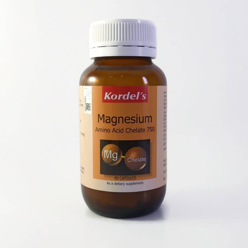 KORDEL'S MAGNESIUM AMINO ACID CHELATE 750MG 60'S