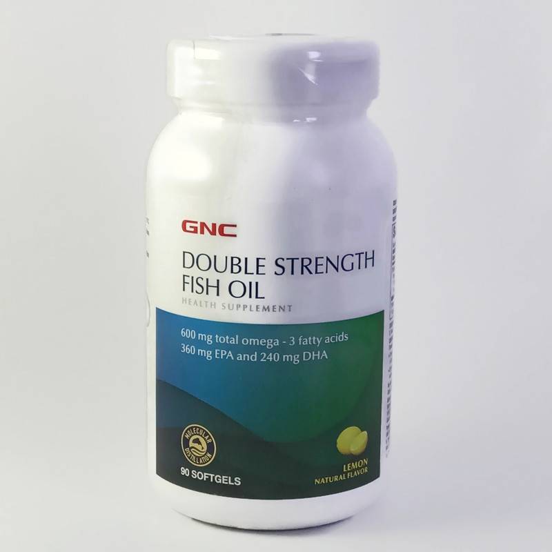GNC DOUBLE STRENGTH FISH OIL 90'S (New packaging)
