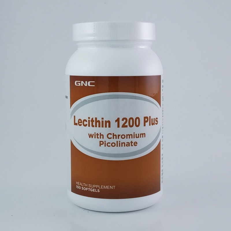 GNC LECITHIN 1200 PLUS WITH CHROMIUM PICOLINATE 100'S (exp4/21)
